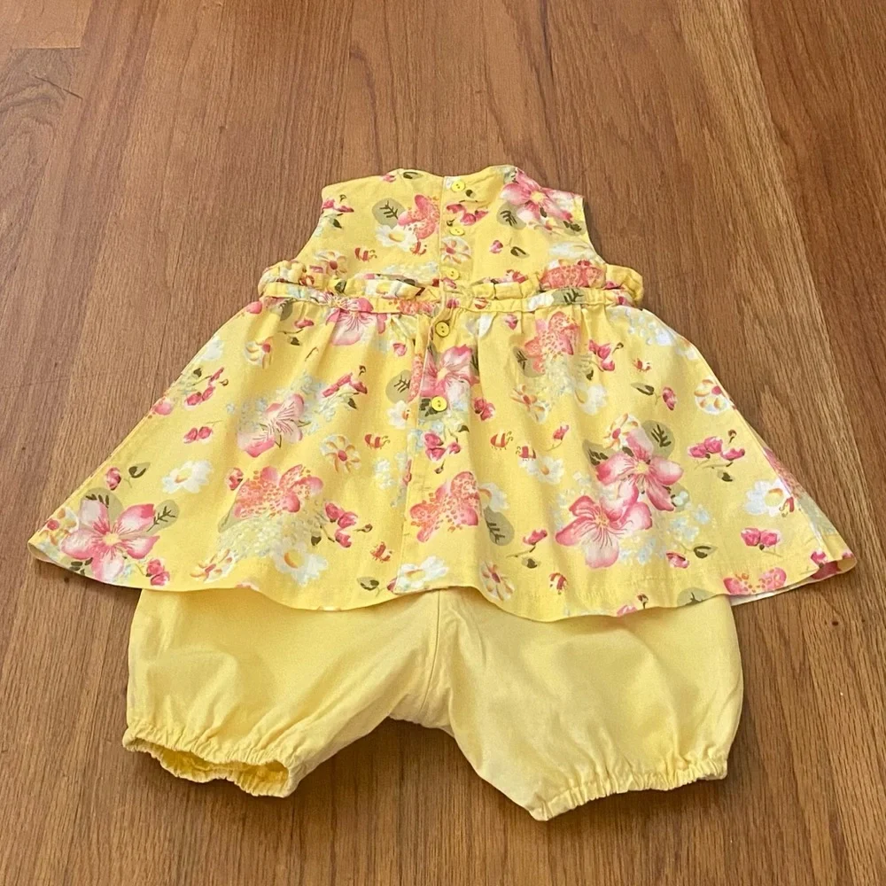 Catimini  Floral and Bees Baby Dress-Romper